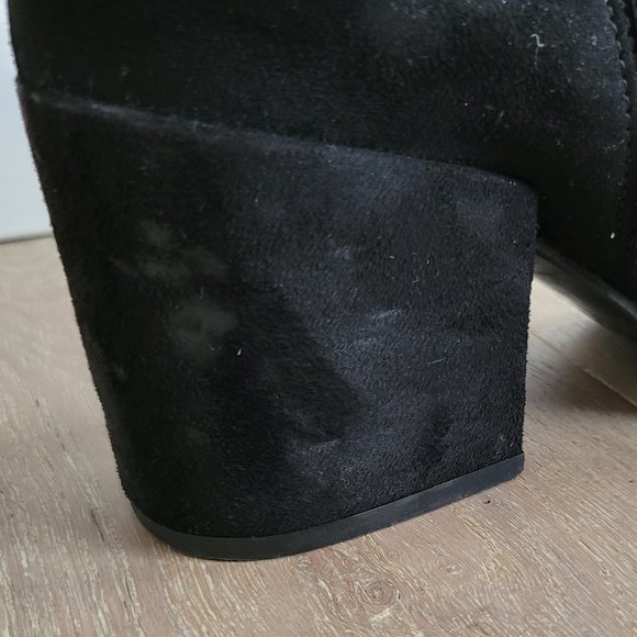 Charles David Black Suede Boots Size 38 1/2 - Picture 9 of 9